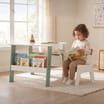 Liberty House Toys Kids Bookshelf Table And Chair - White & Forest Green