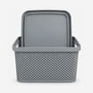 Diamond Storage Basket with Lid 7 Litre