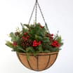 Festive Feeling Red Berry Hanging Faux Basket