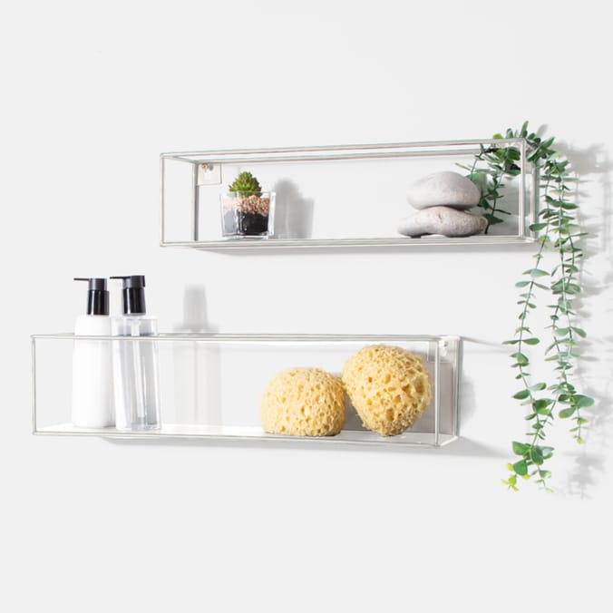 Bathroom Metal Wall Shelf 2 Pack