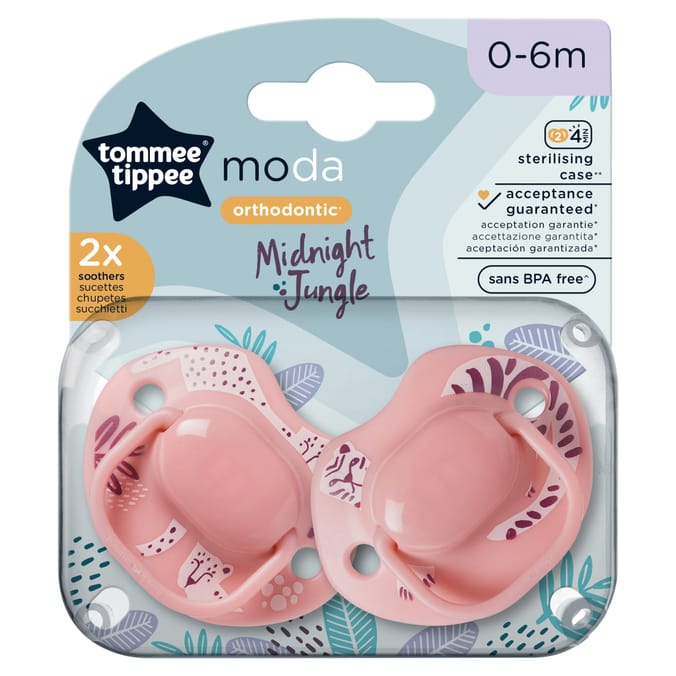 Tommee Tippee Moda 2 Orthodontic Soothers 0-6m