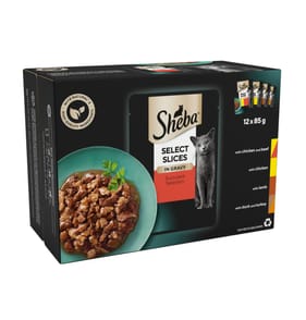 Sheba Select Slices Adult Wet Cat Food Succulent Selection Gravy 12x85g