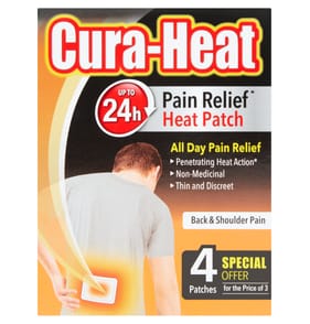 Cura-Heat Pain Relief Heat Patch Back & Shoulder Pain 4 Patches