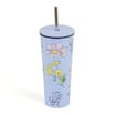 Tumbler Cup With Straw - Purple