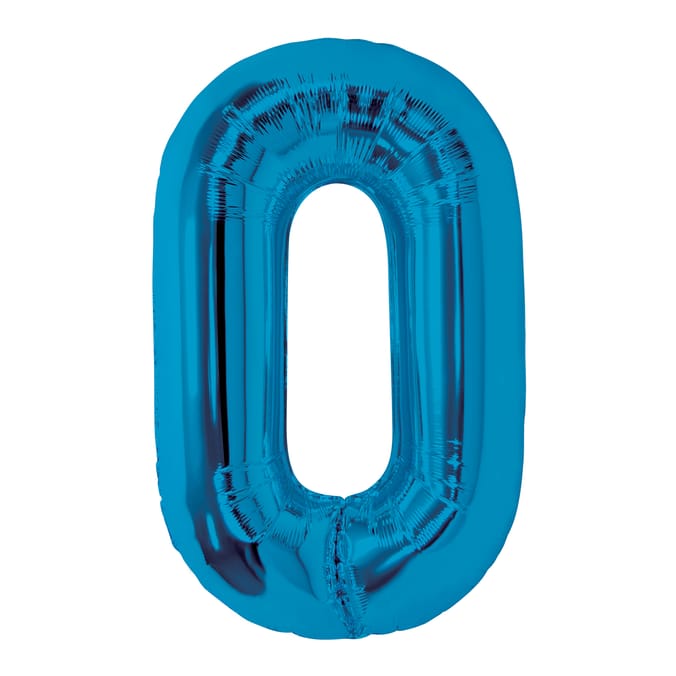 Lets Party Blue Foil 0 Balloon