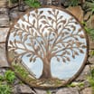  The Outdoor Living Collection Decorative Round Mirror - Tree 20"