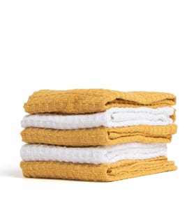 Open Kitchen 100% Cotton Tea Towels 5 Pack - Ochre