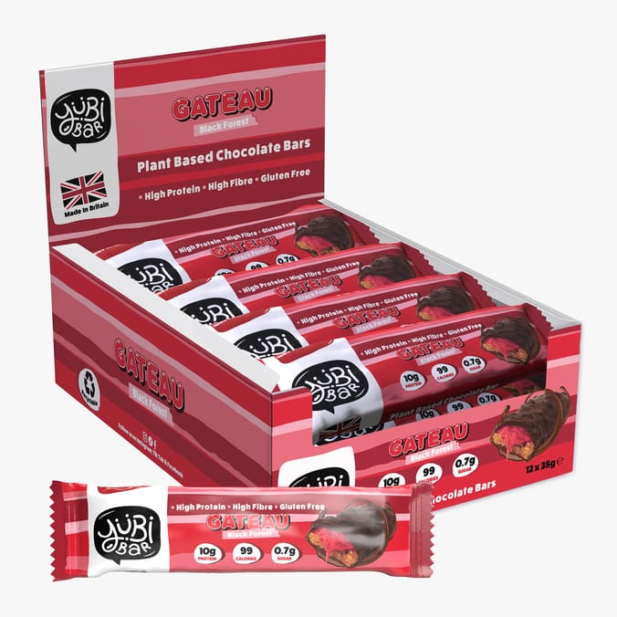 Yubi Bar Plant Based Chocolate Bar 12 x 35g - Black Forest Gateau