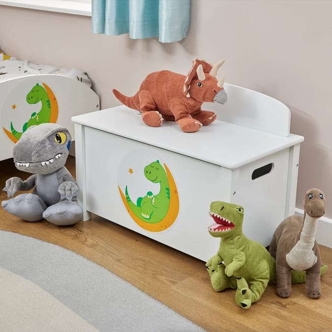 Liberty House Toys Kid’s Wooden Dinosaur Toy Box