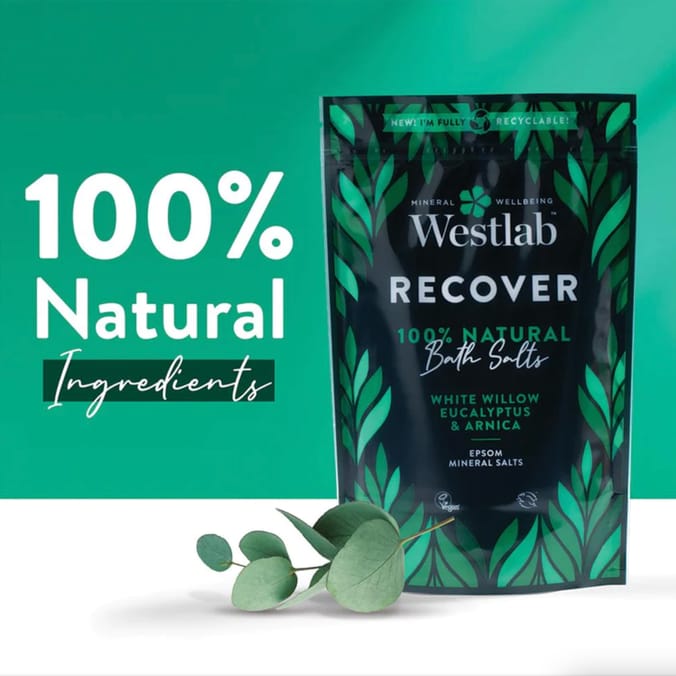 Westlab Recover Epsom & Himalayan Salts White Willow & Eucalyptus 1kg x2