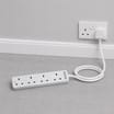 Pifco Extension Socket with Surge Protection 2m - 4 Way Gang