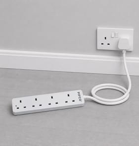 Pifco Extension Socket with Surge Protection 2m - 4 Way Gang