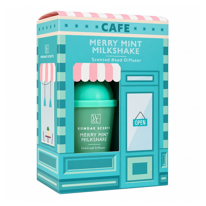  Wickford & Co Sundae Scents Scented Diffuser 150ml - Merry Mint Milkshake 