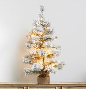 Festive Feeling Pre-Lit Tree 2ft - Snowy