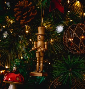 Winter Charm Nutcracker Christmas Tree Decoration 3 Pack