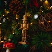 Winter Charm Nutcracker Christmas Tree Decoration 3 Pack