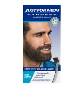 Just For Men Express Moustache & Beard Brush-In Colour - Dark Brown