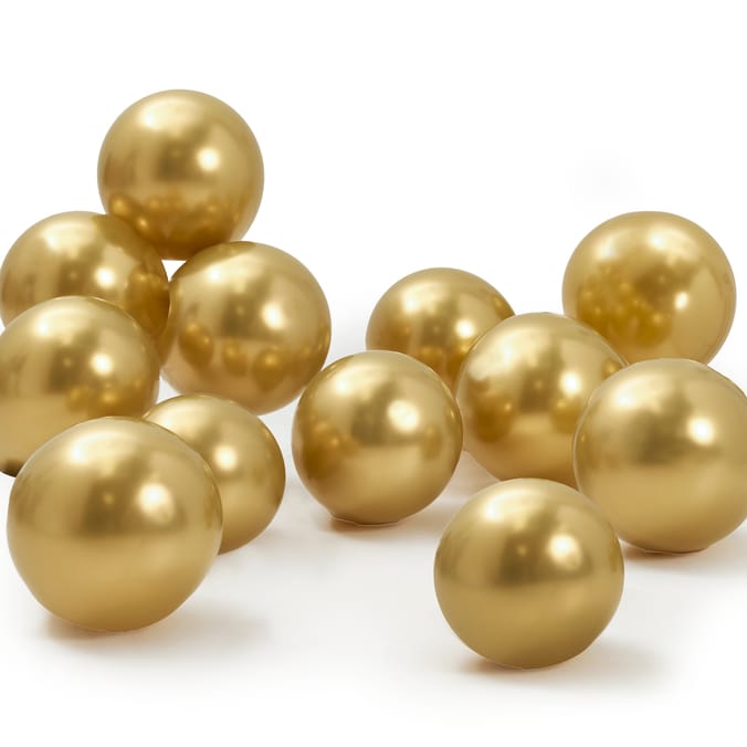 Let's Party Metallic Gold Balloons 12 Pack x2