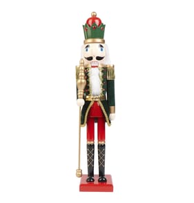 Festive Feeling Wooden Christmas Nutcracker 61cm - Green