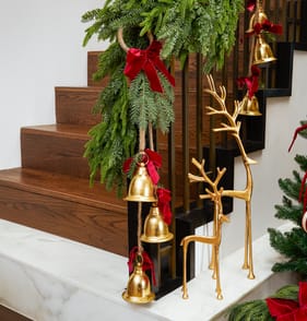 Festive Feeling Alpine Woods Hanging Cow Bell
