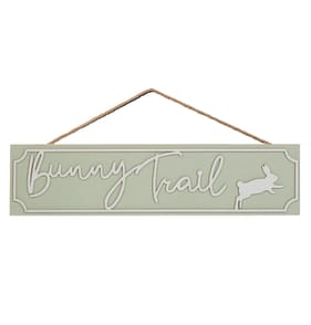 Spring Time Hanging Bunny Plaque