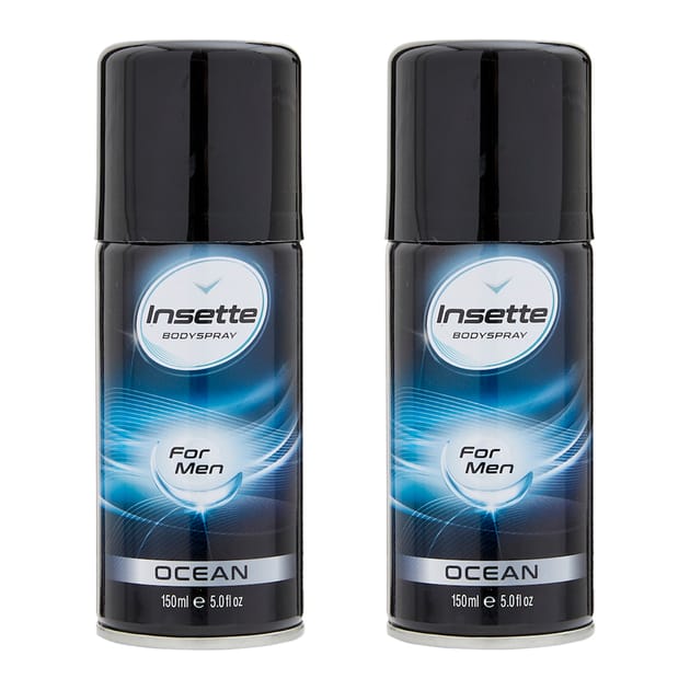 Insette Bodyspray for Men 150ml - Ocean x2 | Home Bargains