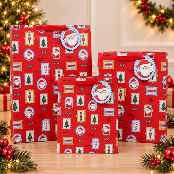 Festive Feeling Gift Bag Set - Santa