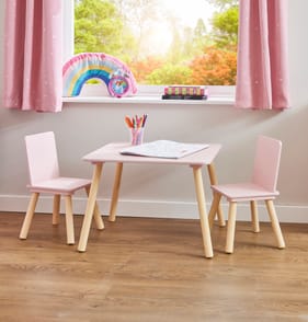 Liberty House Toys Kids Pink Table And Two Chairs Set