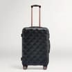 Salisburys Embossed Quilted Shell Suitcase - Black