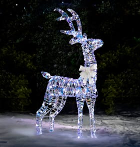 Prestige Mains Operated LED Iridescent Reindeer 1.1m - Cool White