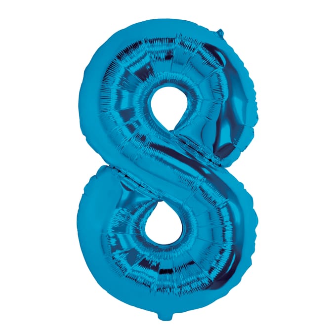 Lets Party Blue Foil 8 Balloon