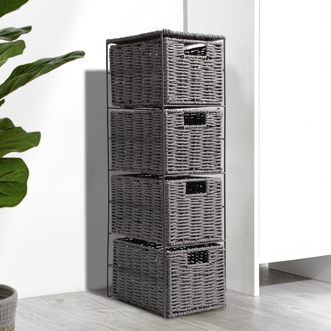 Home Collections 4 Drawer Paper Rope Unit