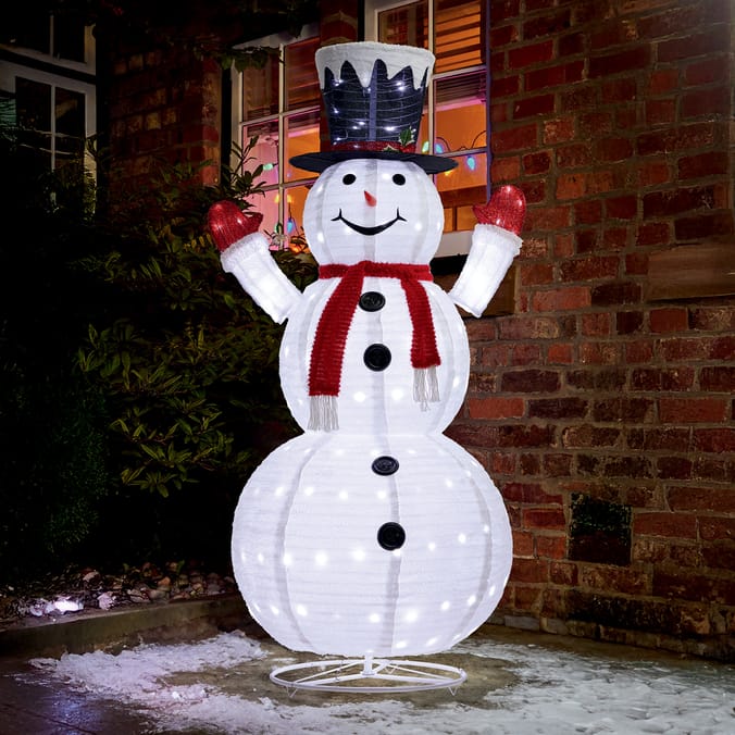 Prestige Mains Operated LED Pup-Up Snowman 1.8m