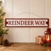 Sleigh Bells Metal Hanging Plaque - Reindeer Way