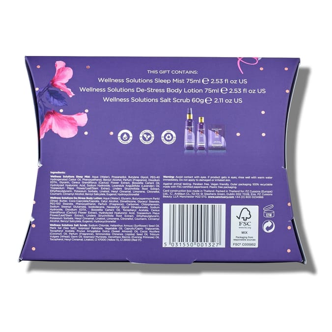 Sanctuary Spa Wellness Pillow Pack Gift Set