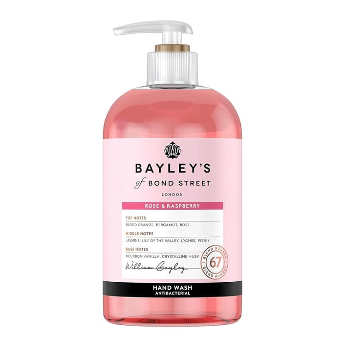 Bayleys of Bond Street Liquid Hand 500ml - Rose & Raspberry x2