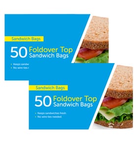 Foldover Top Sandwich Bags 50 Pack x2
