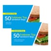 Foldover Top Sandwich Bags 50 Pack x2