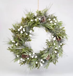 Festive Feeling 60cm Snowy Christmas Wreath