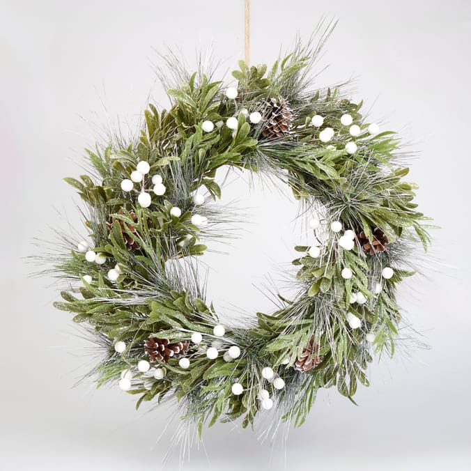 Festive Feeling 60cm Snowy Christmas Wreath