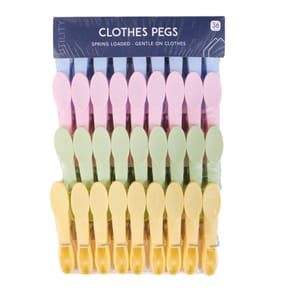 Utility Clothes Pegs 36 Pack x2