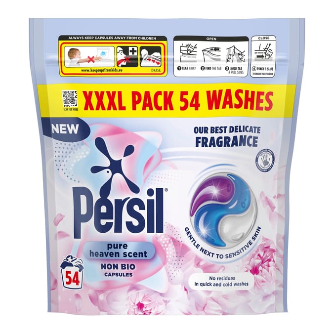 Persil Washing Capsules Non Bio 54 washes - Pure Heaven Scent