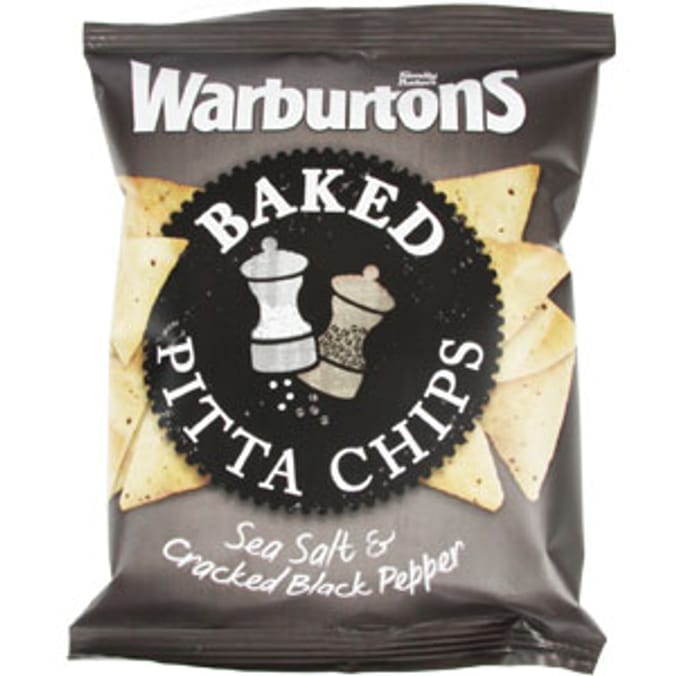 Warburtons Salt & Black Pepper Pitta Chips (24 Bags) Home Bargains