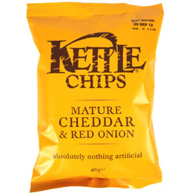 Kettle Chips Mature Cheddar & Red Onion (54 Bags) Home Bargains