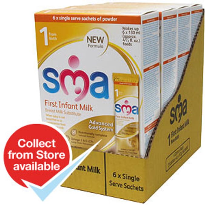 SMA 1 First Infant Milk 4 Carton Pack Home Bargains