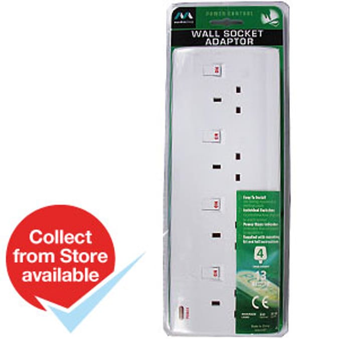 Masterplug Wall Socket Adaptor