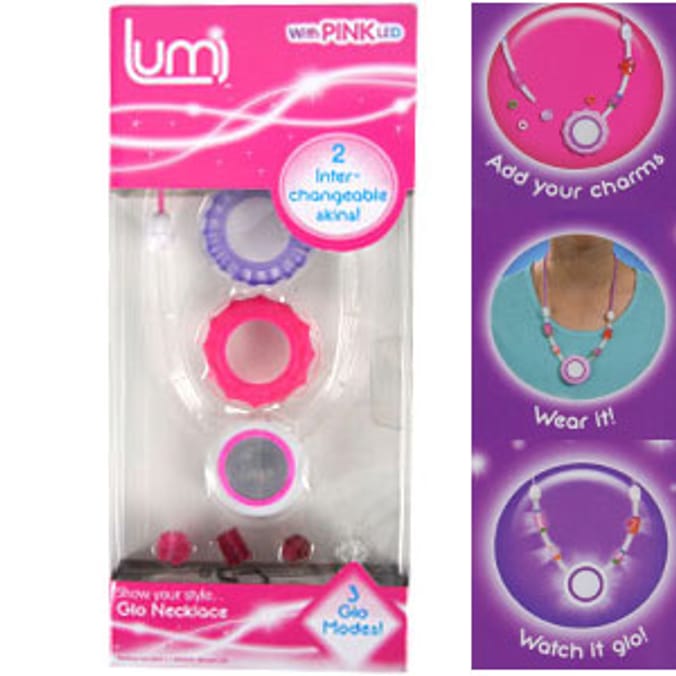 Lumi Glo Necklace with Pink LED