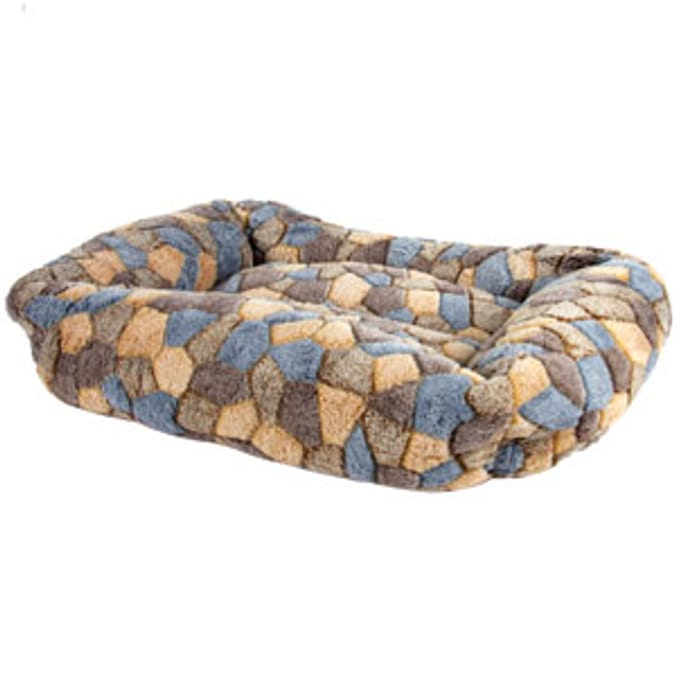 Pet Bed Plush Mosaic Design beds dog beds, cat beds Home Bargains