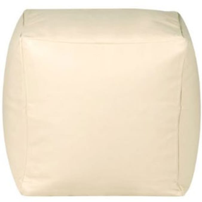 Bean Cube: Cream Faux Leather