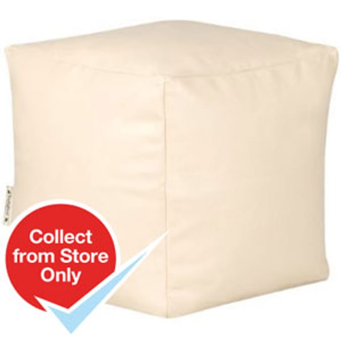 Bean Cube: Cream Faux Leather